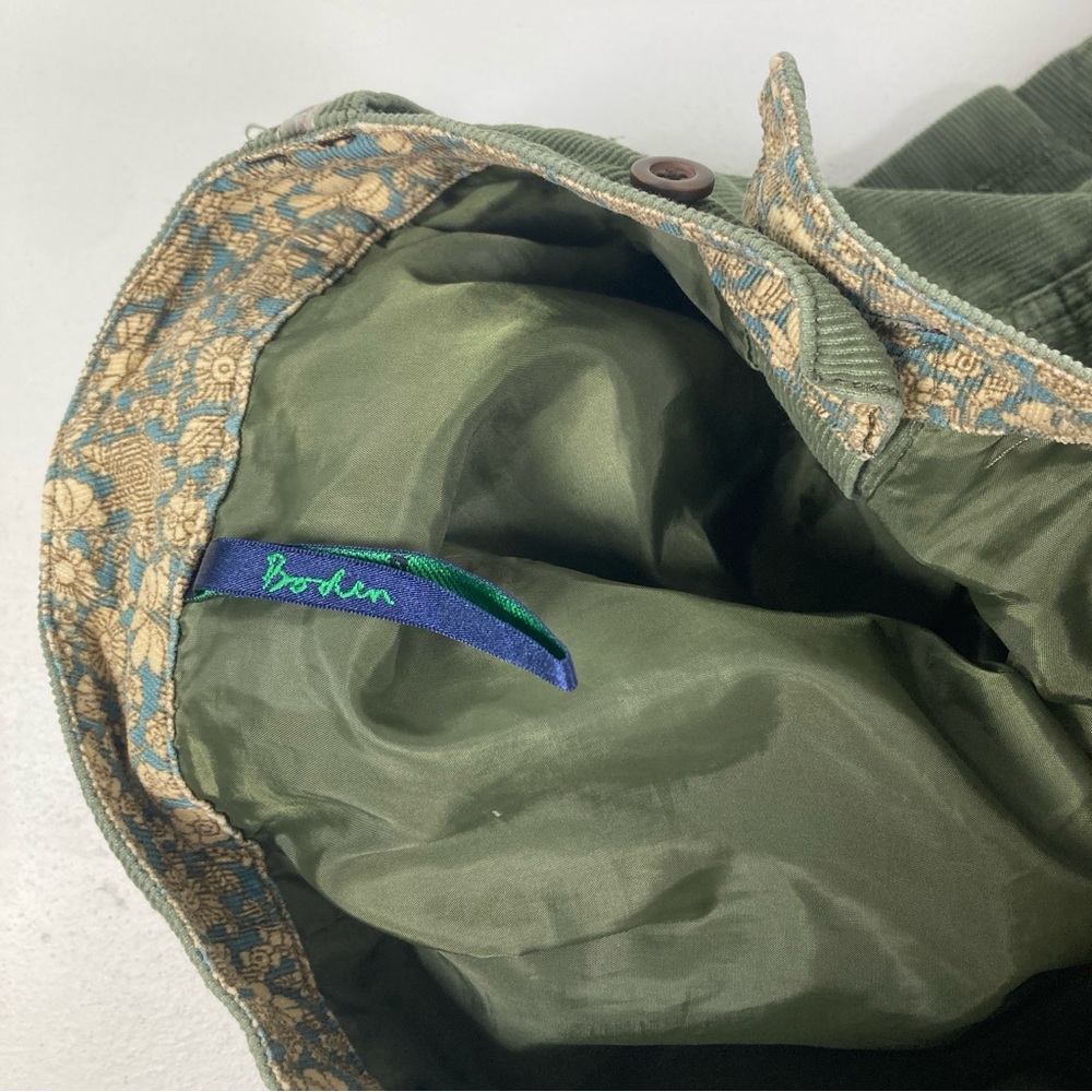 Boden 10R Skirt Corduroy Green Knee Length Paneled Circle A-Line Pockets Casual - Picture 11 of 16